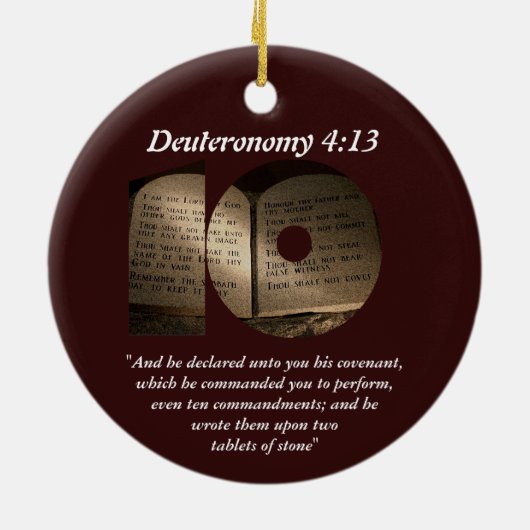 Décoration En Céramique Les dix commandements (Dos)