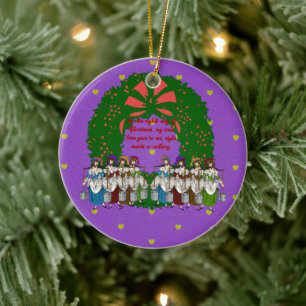 Décoration En Céramique Les Douze Jours de Noël Collection : Huit Jour