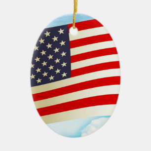 Décoration En Céramique Les étoiles du drapeau américain frappent les trou