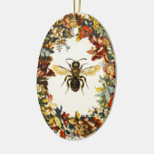 DÉCORATION EN CÉRAMIQUE LES FLEURS DU PRINTEMPS MIEL BEE / BEEKEEPER (Gauche)