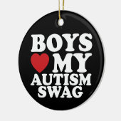 Décoration En Céramique Les garçons aiment mon autisme Swag Sensibilisatio (Gauche)