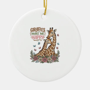 Décoration En Céramique Les girafes me rendent heureux, design de chemise