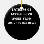 Décoration En Céramique Les hommes Père des petits garçons travaillent du (Dos)