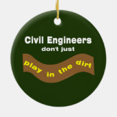 Décoration En Céramique Les ingénieurs civils jouent (Dos)