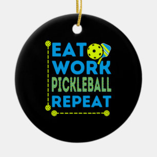 Décoration En Céramique Les joueurs de Pickleball qui aiment jouer au spor