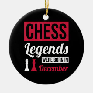 Décoration En Céramique Les Légendes D'Échecs Sont Nés En Décembre Anniver