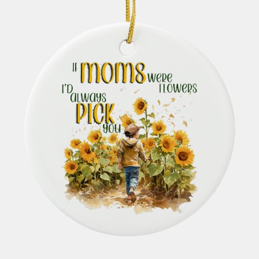 Décoration En Céramique les mamans étaient des fleurs (Devant)