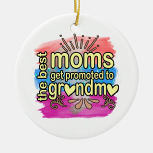 Décoration En Céramique Les Meilleures Mères Sont Promues À Grand-Mère