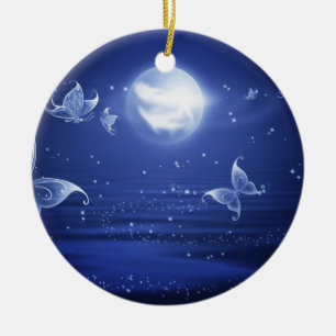Décoration En Céramique Les mites de Luna de papillons de scintillement