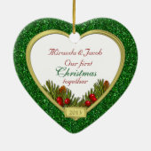 Décoration En Céramique Les nouveaux mariés Noël ensemble Noël photo Noël (Dos)