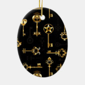 Décoration En Céramique Les Patters de Seamless avec Golden Keys (Dos)