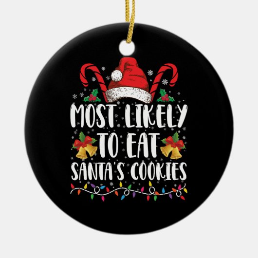 Décoration En Céramique Les Plus Susceptibles De Manger Père Noël Cookies (Devant)