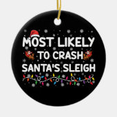 Décoration En Céramique Les Plus Susceptibles D'Écraser Santas Sleigh Drôl (Devant)