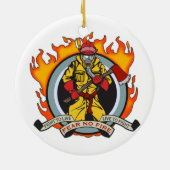 Décoration En Céramique Les pompiers ne craignent aucun feu (Dos)