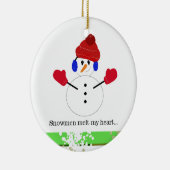 Décoration En Céramique Les Snowmen Fondent Mon Coeur (Droite)