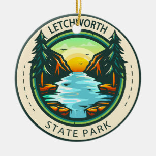 Décoration En Céramique Letchworth State Park New York Badge