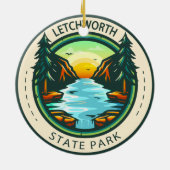 Décoration En Céramique Letchworth State Park New York Badge (Dos)