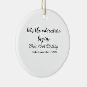 Décoration En Céramique lets the adventure begins 20th birthday add name d (Droite)