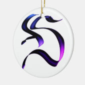 Décoration En Céramique Lettre calligraphie "S." (Gauche)