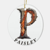 Décoration En Céramique LETTRE citrouille Halloween Nom P MONogramme Flora (Gauche)