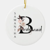 Décoration En Céramique Lettre florale de Bridesmaid Keepsaké Boho (Devant)