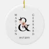 Décoration En Céramique LETTRE Florale Maid Keepsaké Boho (Dos)