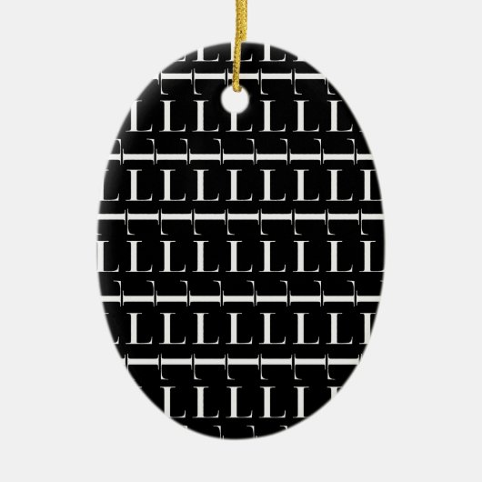 Décoration En Céramique Lettre initiale monogramme L (Devant)