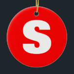 Décoration En Céramique Lettre initiale Monogramme Style moderne Rouge Bla<br><div class="desc">Voulez-vous posséder un produit avec les initiales de votre nom? Il est très simple,  esthétique et attrayant.</div>