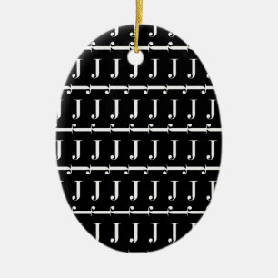 DÉCORATION EN CÉRAMIQUE LETTRE INITIALE MOYENNE J