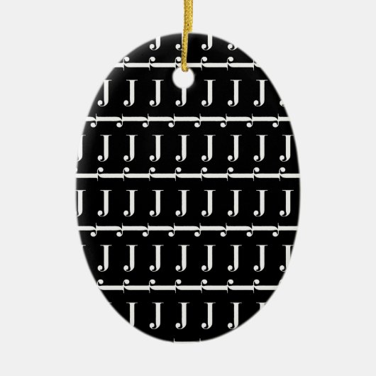 DÉCORATION EN CÉRAMIQUE LETTRE INITIALE MOYENNE J (Devant)