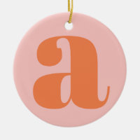 LETTRE MONOGRAPHIQUE CONSTRUITE INITIALE PÂLE ROSE