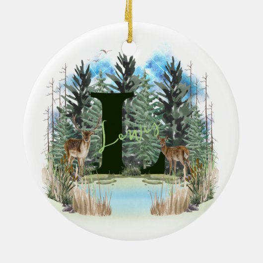 DÉCORATION EN CÉRAMIQUE LETTRE MONOGRAPHIQUE PERSONNALISÉE EN AQUATIE L (Dos)