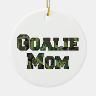Décoration En Céramique Lettres Camo de la mère de gardien de hockey