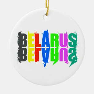 Décoration En Céramique Lettres joyeuses colorées de Biélorussie
