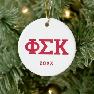 Décoration En Céramique Lettres Phi Sigma Kappa