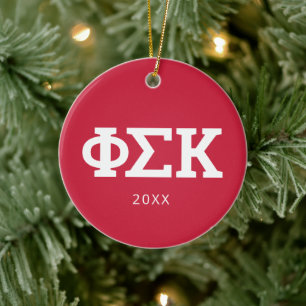 Décoration En Céramique Lettres Phi Sigma Kappa