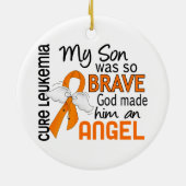 Décoration En Céramique Leucémie de fils de l'ange 2 (Dos)