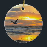 Décoration En Céramique Lever de soleil de proposition de fiançailles sur<br><div class="desc">Bel article avec une photo de mon lever de soleil de fiançailles sur la plage pour sauter la question.</div>