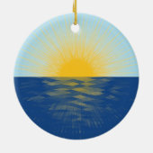 Décoration En Céramique Lever de soleil sur l'océan Nouveaux débuts (Dos)