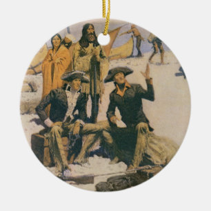 Décoration En Céramique Lewis et Clark chez le fleuve Columbia