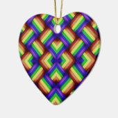 Décoration En Céramique LGBT Gay pride Rainbow Heart Ornament (Gauche)