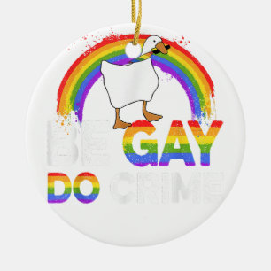 Décoration En Céramique LGBT Shirt Be Gay Do Crime