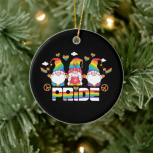 Décoration En Céramique LGBTQ - Fierté - Gnome de jardin - Couleur arc-en-