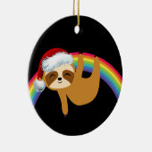 Décoration En Céramique Lgbtq Pride Christmas Sloth (Droite)
