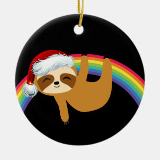 Décoration En Céramique Lgbtq Pride Christmas Sloth