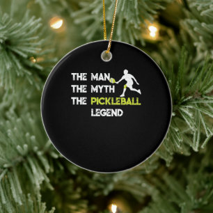Décoration En Céramique L'Homme Le Mythe La Légende du Pickleball