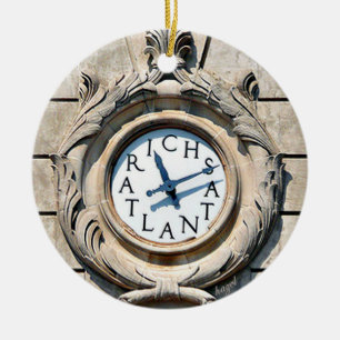 Décoration En Céramique L'horloge de Rich, l'ornement de Noël de l'horloge