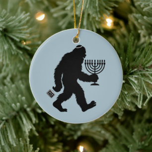Décoration En Céramique L'Humour juif Bigfoot Hanoukka Chanukah Hilarié