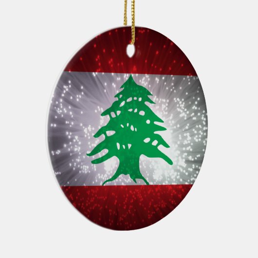 Décoration En Céramique Liban Feu de Drapeau (Droite)