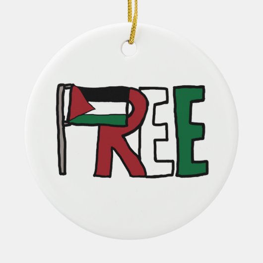 Décoration En Céramique Libérer la Palestine (Devant)